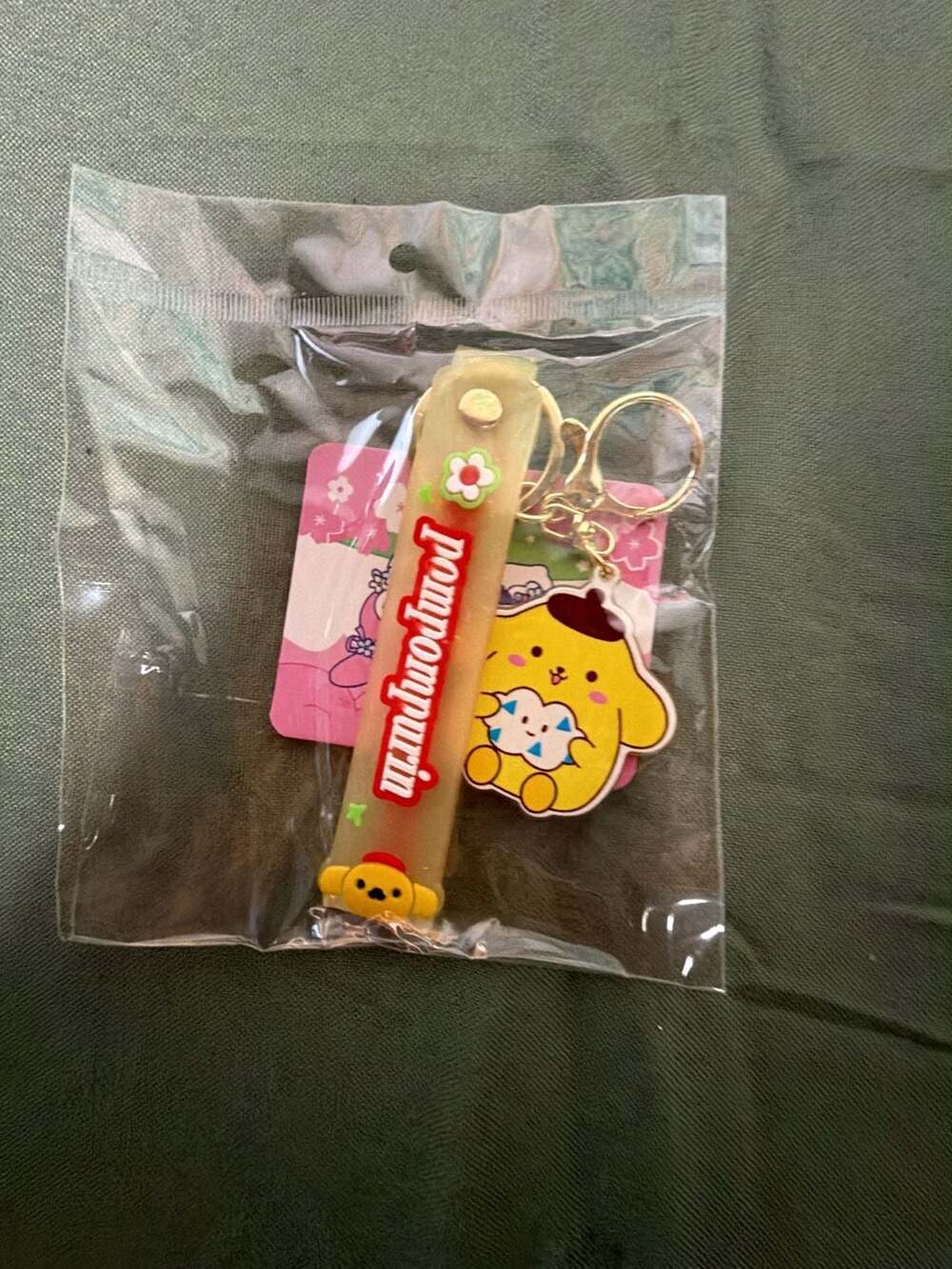 Sanrio Pompompurin Double Painted Acrylic Keychain